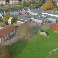 aerial photograph of primary school and grounds